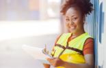 Women engineer on site